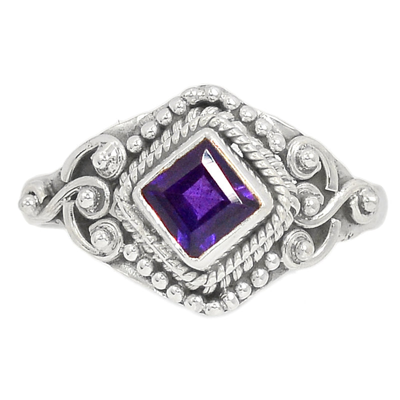 Small Filigree - Amethyst Faceted Ring - AMFR1598