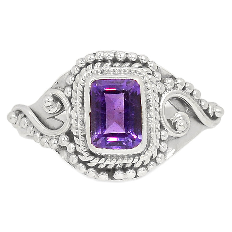 Small Filigree - Amethyst Faceted Ring - AMFR1599