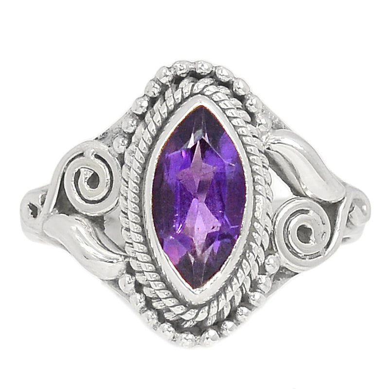 Small Filigree - Amethyst Faceted Ring - AMFR1600