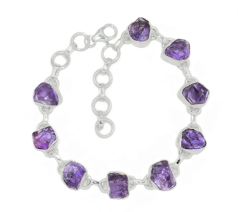 8.7" Amethyst Rough Bracelets - AMRB25