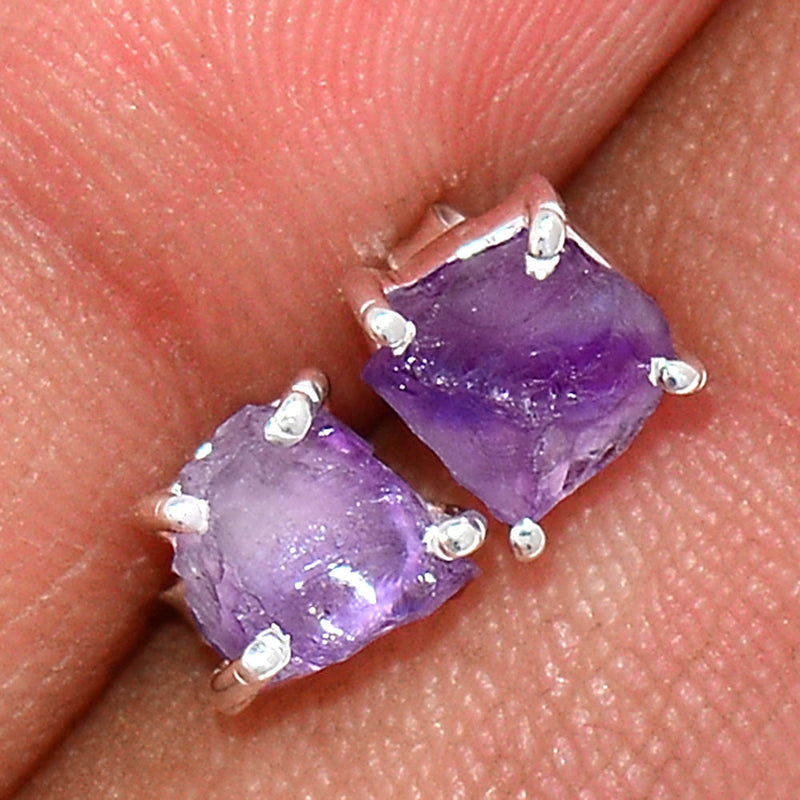 Claw - Amethyst Rough Studs - AMRS187