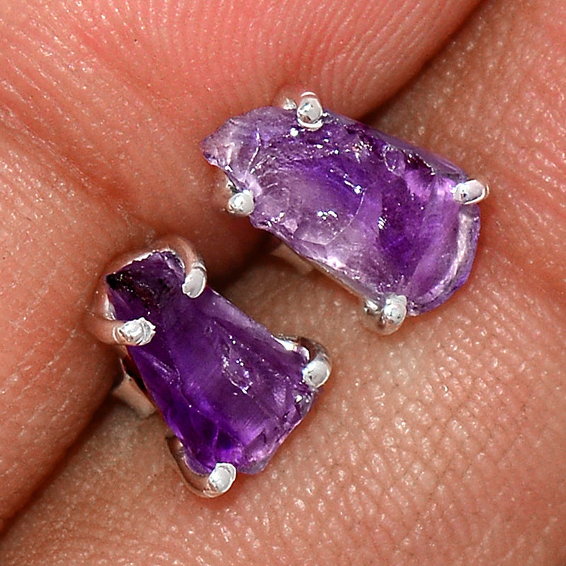 Claw - Amethyst Rough Studs - AMRS206