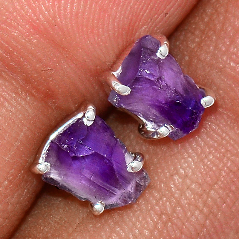 Claw - Amethyst Rough Studs - AMRS211