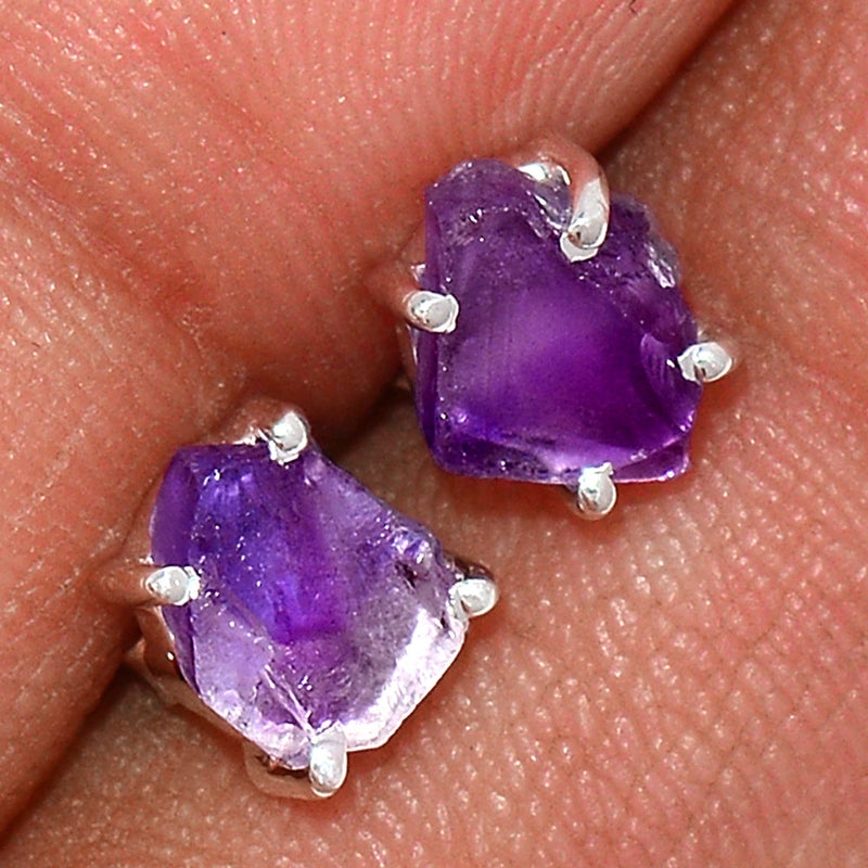 Claw - Amethyst Rough Studs - AMRS214