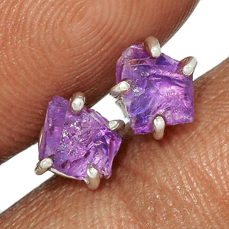 Claw - Amethyst Rough Studs - AMRS344