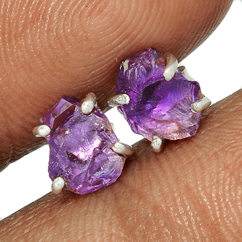 Claw - Amethyst Rough Studs - AMRS359