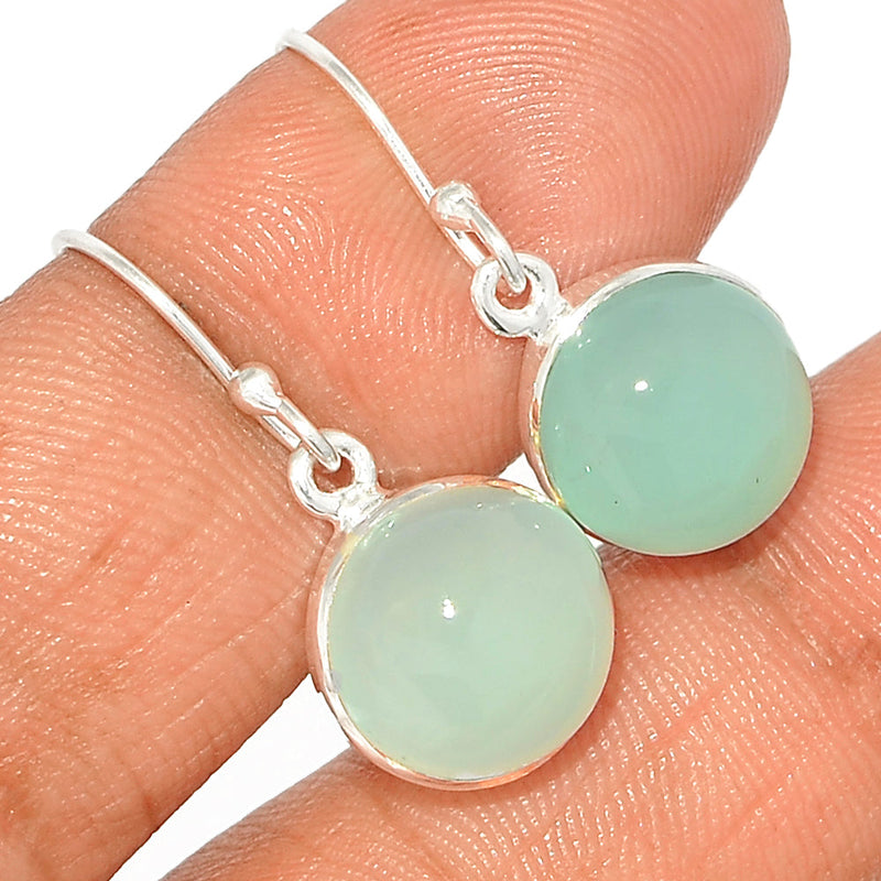 1.1" Aqua Chalcedony Earrings - AQCE125