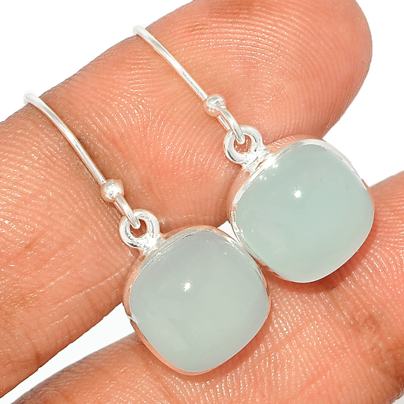 1.1" Aqua Chalcedony Earrings - AQCE127