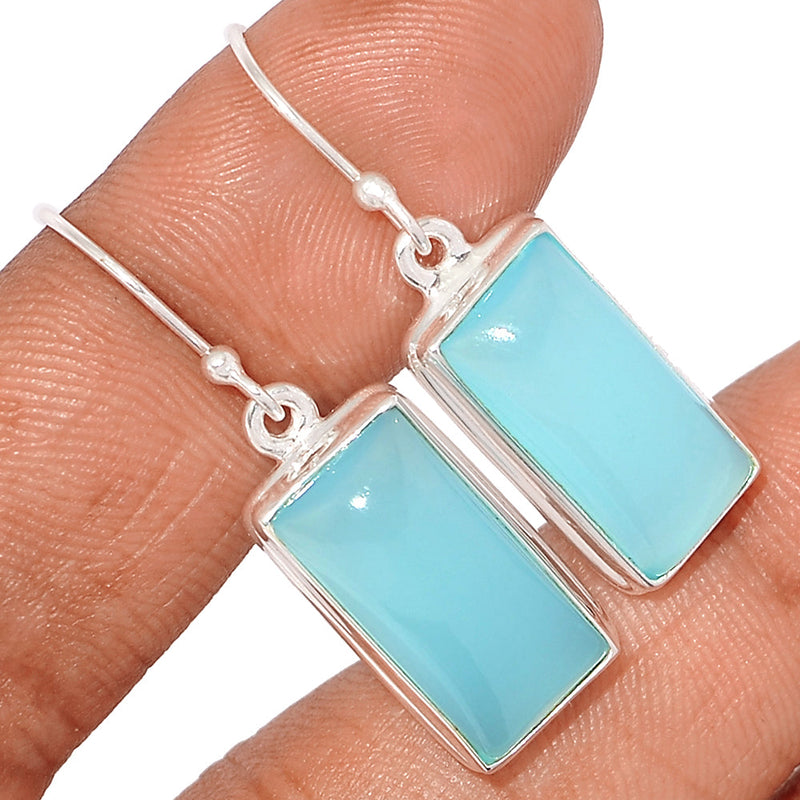 1.5" Aqua Chalcedony Earrings - AQCE43