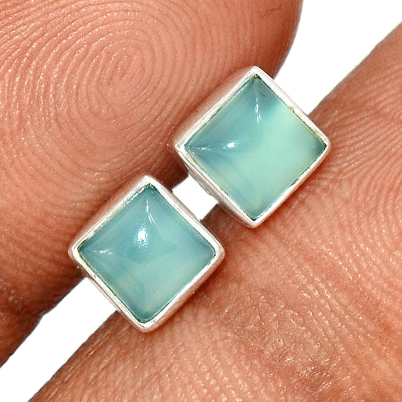 Aqua Chalcedony Studs - AQCS22