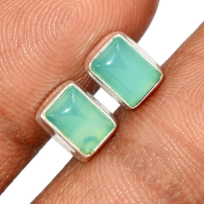 Aqua Chalcedony Studs - AQCS31