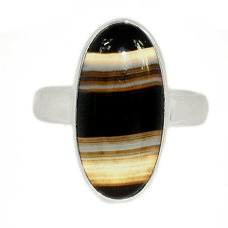 Black Banded Agate Ring - BBAR887