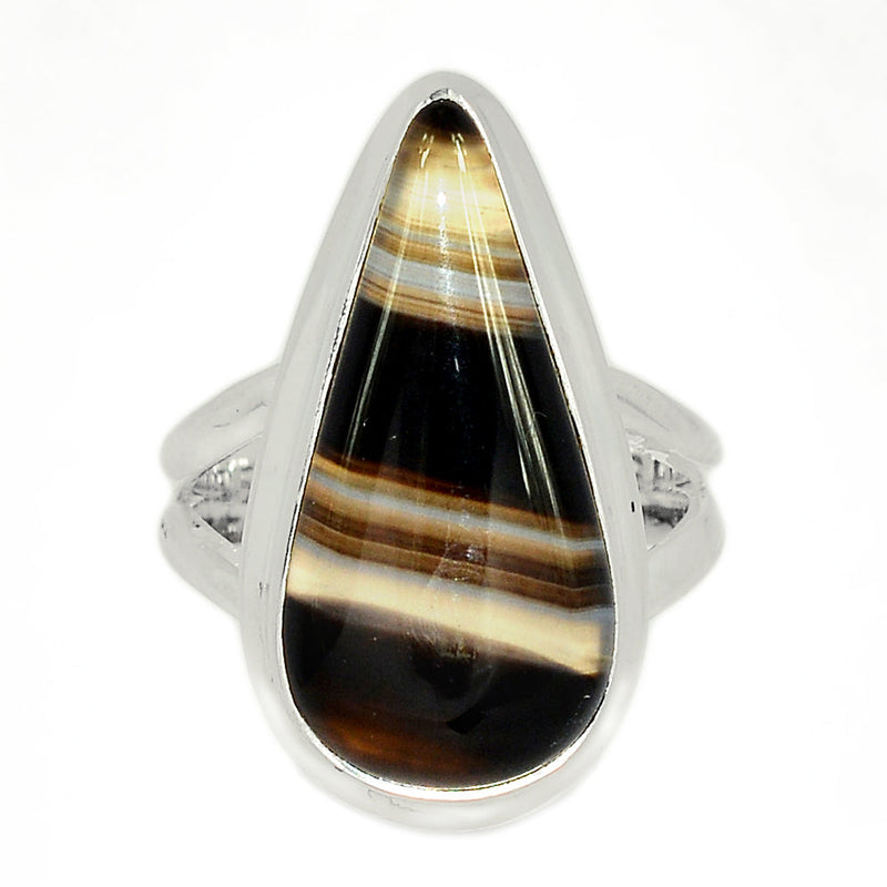 Black Banded Agate Ring - BBAR893