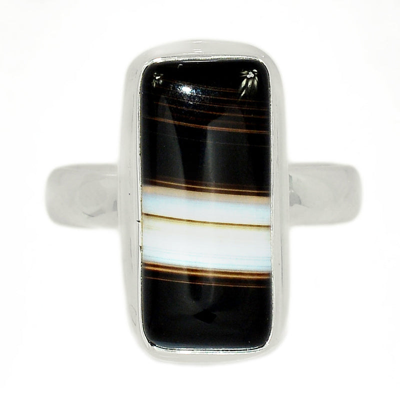 Black Banded Agate Ring - BBAR909