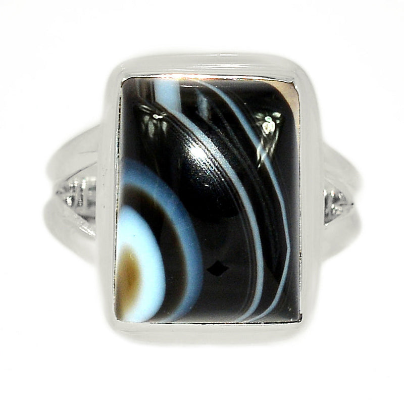 Black Banded Agate Ring - BBAR914