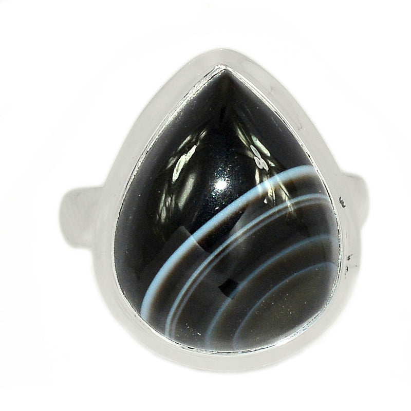 Black Banded Agate Ring - BBAR922