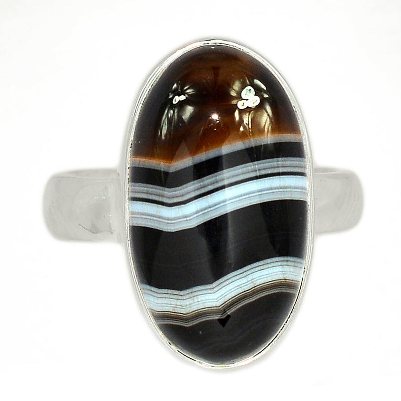 Black Banded Agate Ring - BBAR923