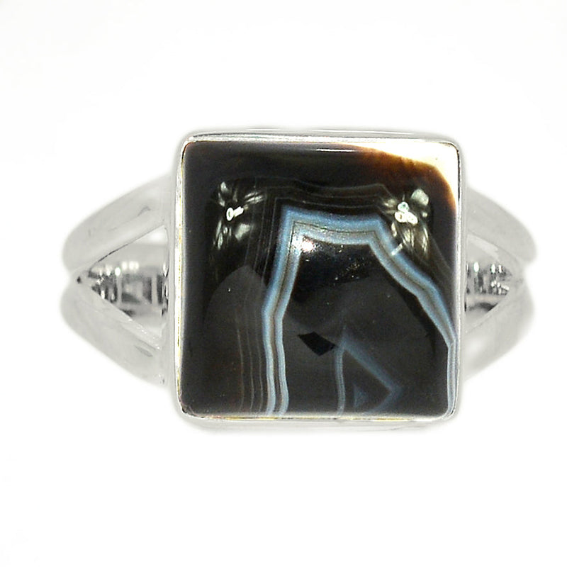 Black Banded Agate Ring - BBAR925