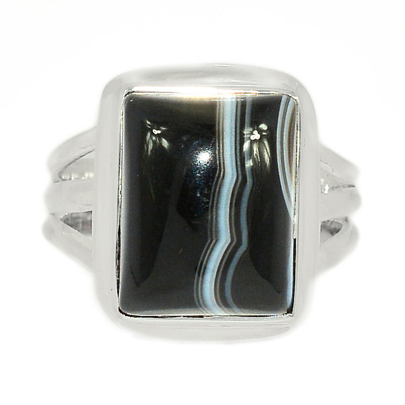 Black Banded Agate Ring - BBAR929