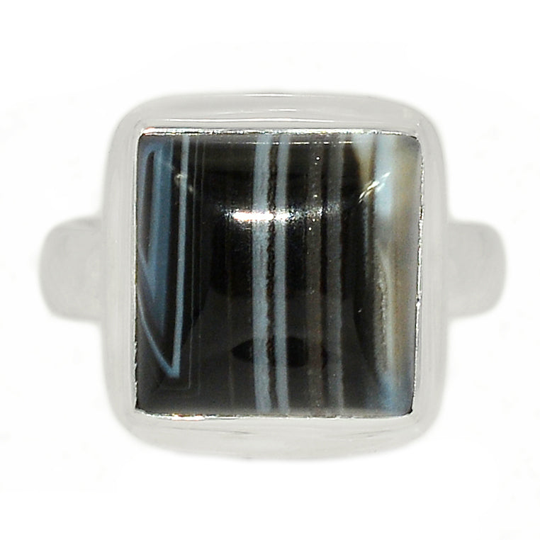 Black Banded Agate Ring - BBAR932