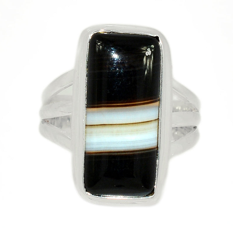 Black Banded Agate Ring - BBAR935