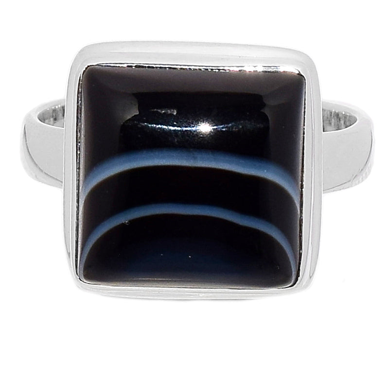 Black Banded Agate Ring - BBAR947