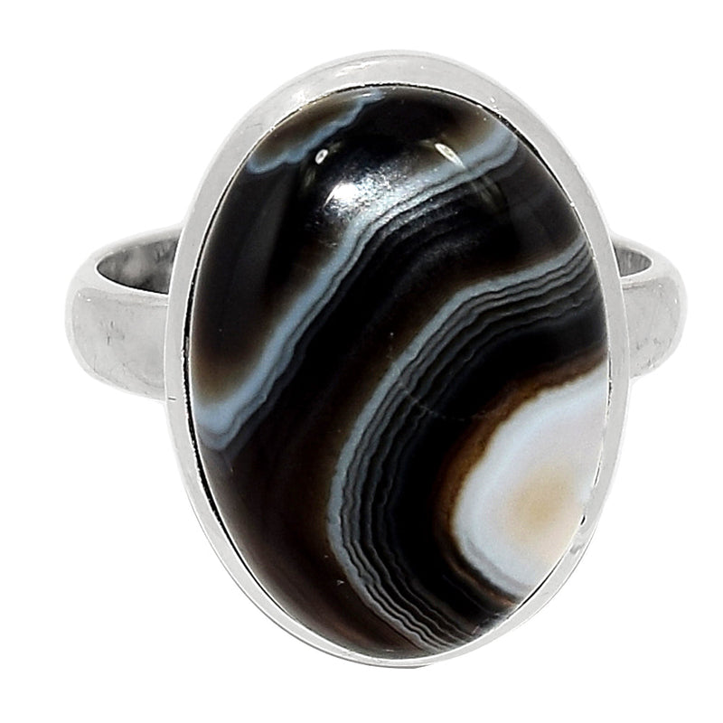 Black Banded Agate Ring - BBAR975