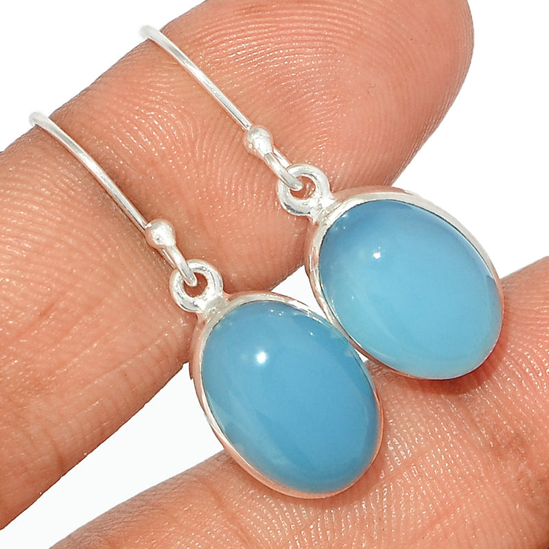 1.2" Blue Chalcedony Earrings - BCDE410