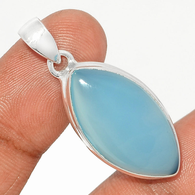 1.5" Blue Chalcedony Pendants - BCDP827