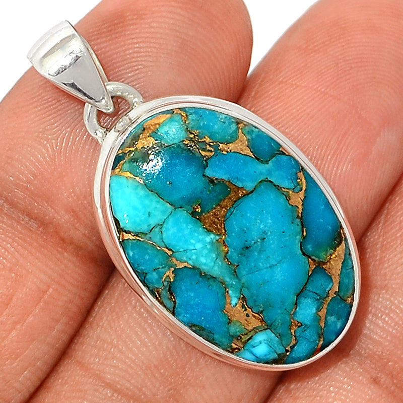 1.5" Blue Copper Turquoise Pendants - BCTP1339