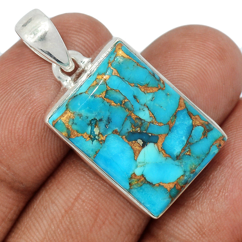 1.3" Blue Copper Turquoise Pendants - BCTP1422