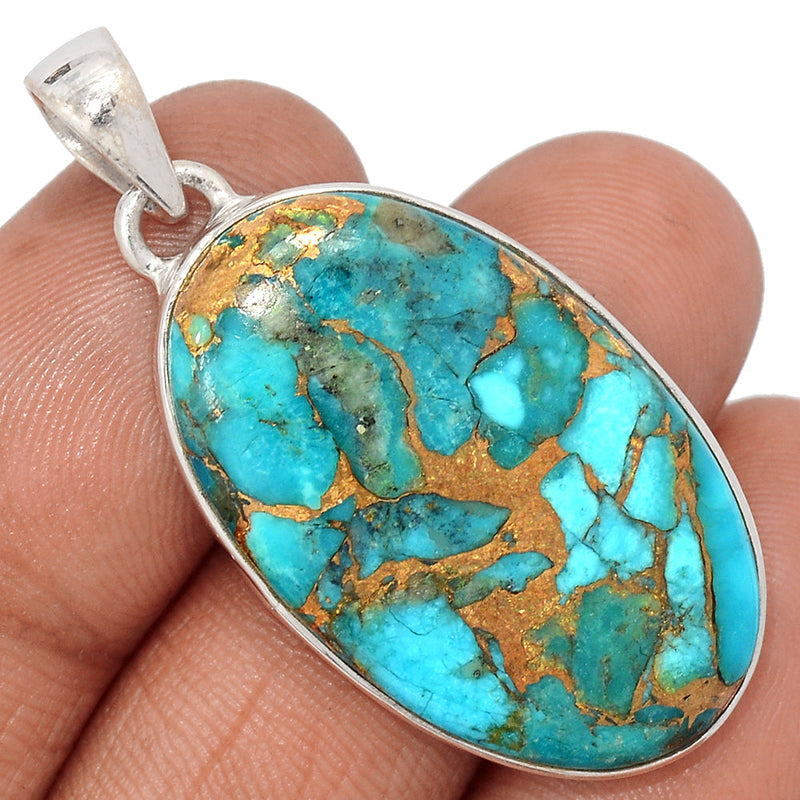 1.6" Blue Copper Turquoise Pendants - BCTP1438