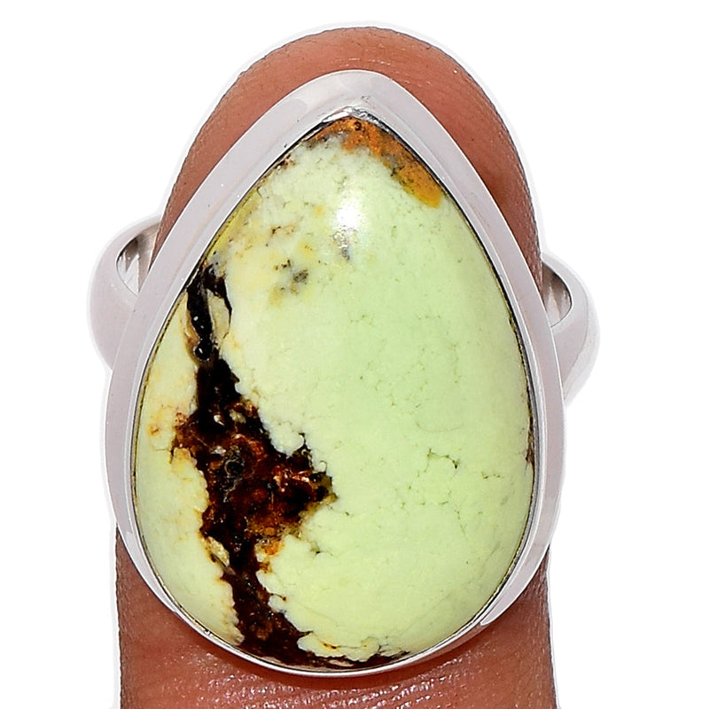 Boulder Lemon Chrysoprase Ring - BDLR20