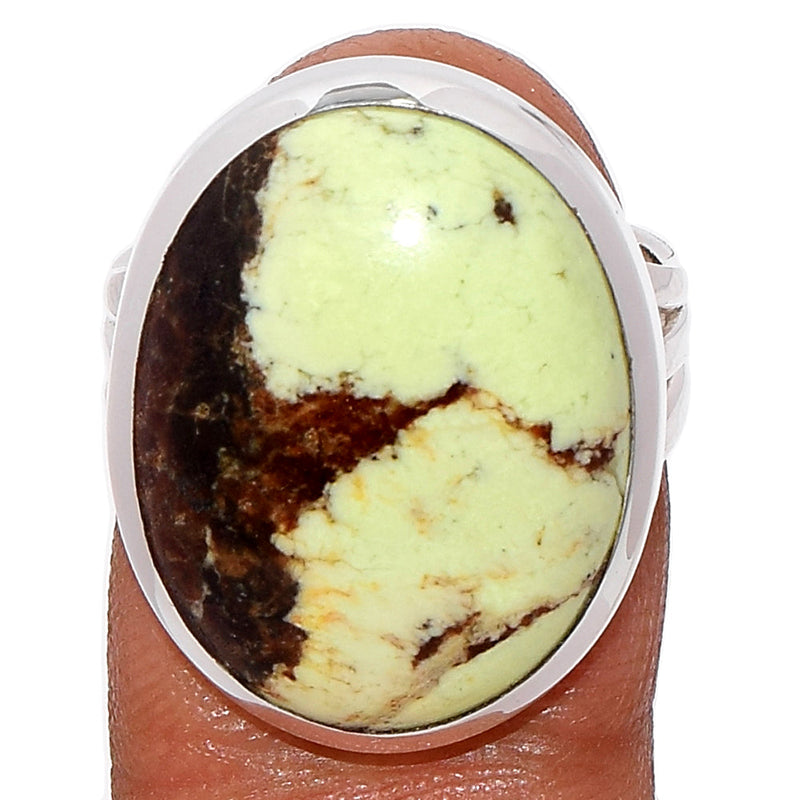 Boulder Lemon Chrysoprase Ring - BDLR23