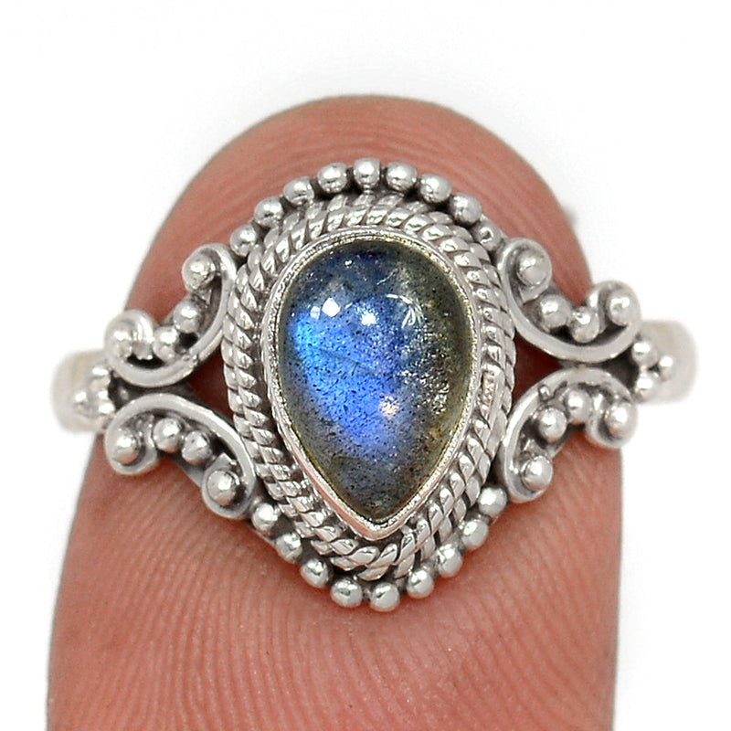 Small Filigree - Blue Fire Labradorite Ring - BFLR1212