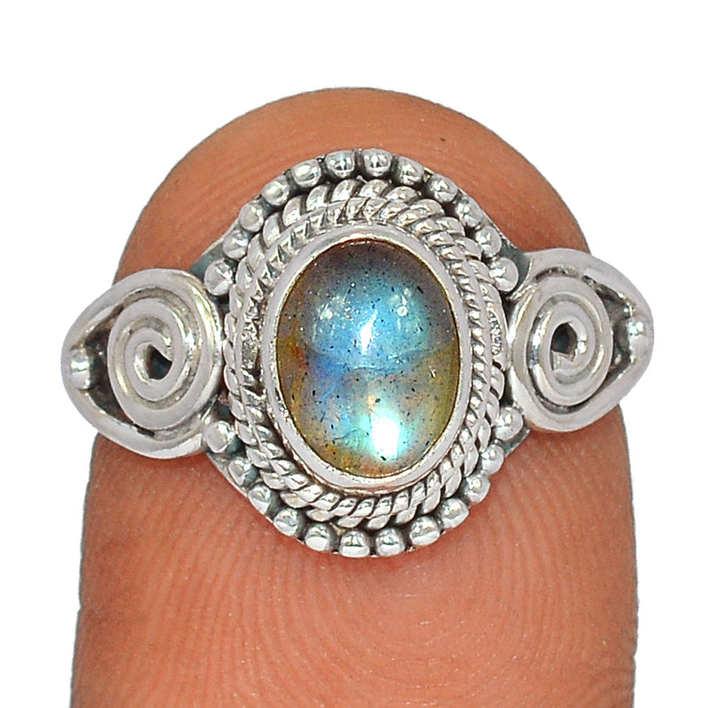 Small Filigree - Blue Fire Labradorite Ring - BFLR786