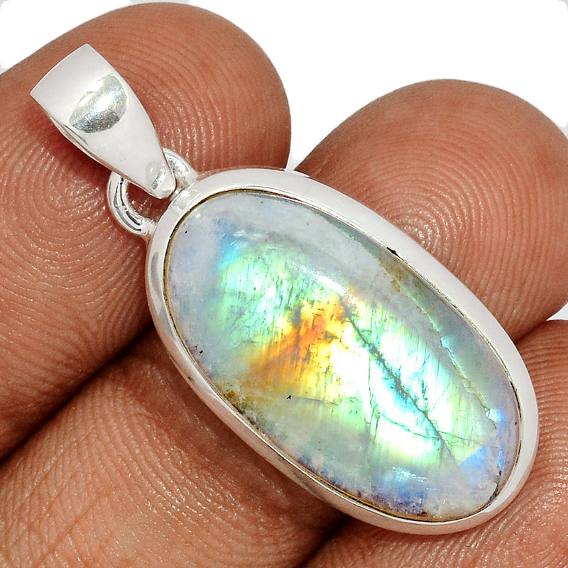 1.5" Blue Fire Moonstone Pendants - BFMP2190