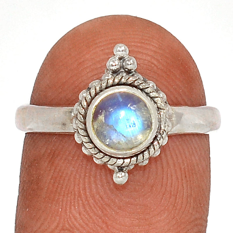 Small Filigree - Blue Fire Moonstone Ring - BFMR4078