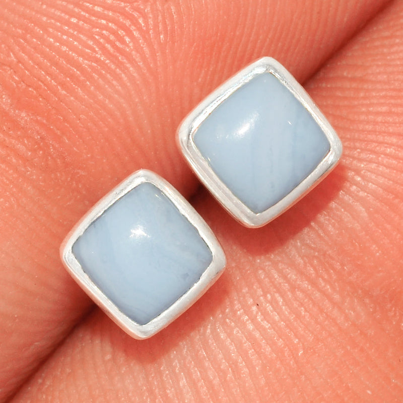 Blue Lace Agate Studs - BLAS49