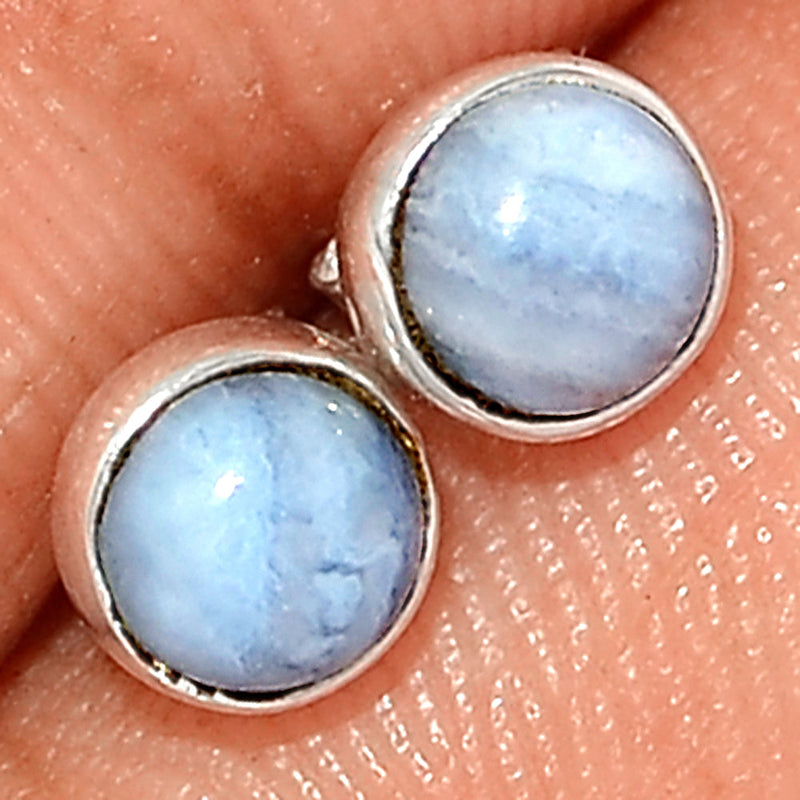 Blue Lace Agate Studs - BLAS61