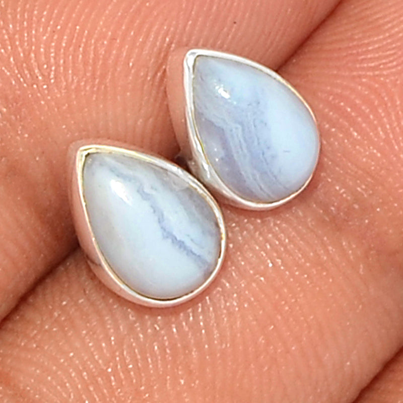 Blue Lace Agate Studs - BLAS76