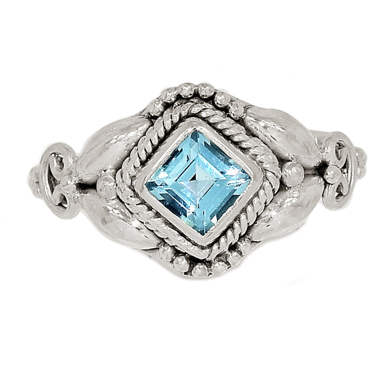 Small Filigree - Blue Topaz Ring - BLTR2246