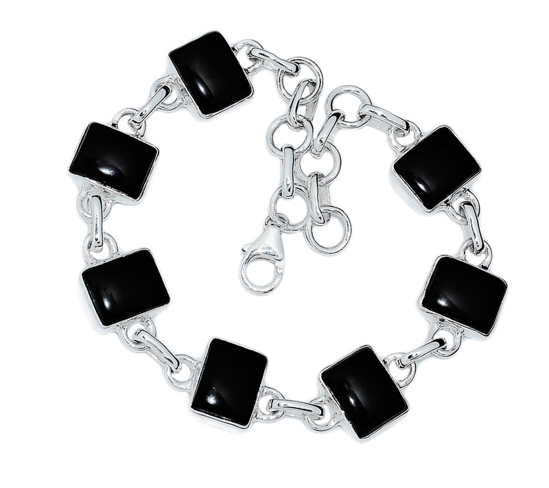 8.7" Black Onyx Bracelets - BOCB302