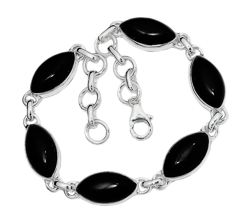 8.6" Black Onyx Bracelets - BOCB308