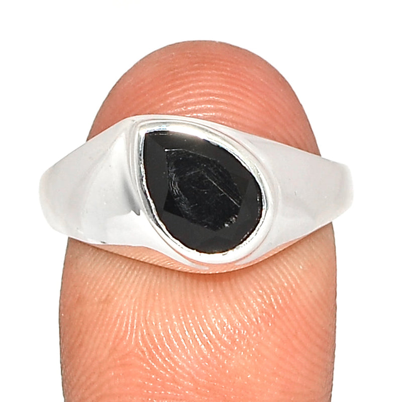 Solid - Black Onyx Faceted Ring - BOFR1315