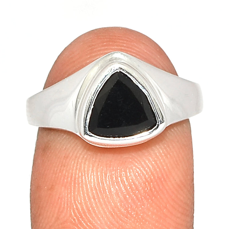 Solid - Black Onyx Faceted Ring - BOFR1318