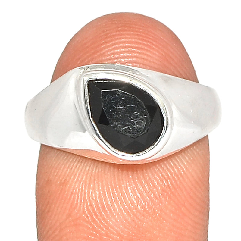 Solid - Black Onyx Faceted Ring - BOFR1322