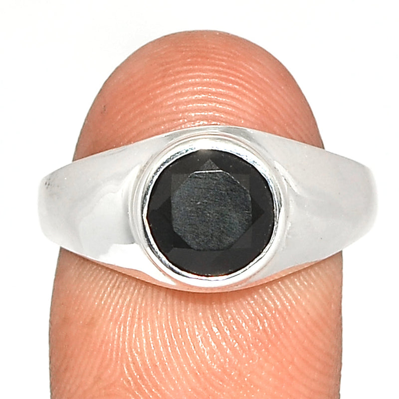 Solid - Black Onyx Faceted Ring - BOFR1325