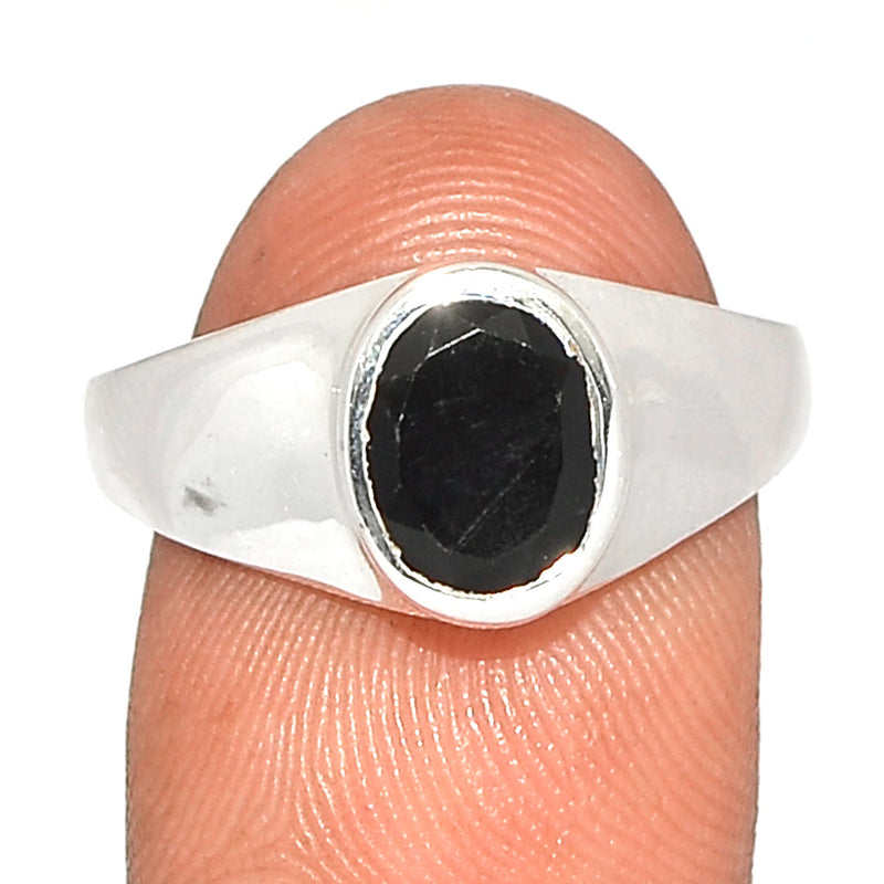 Solid - Black Onyx Faceted Ring - BOFR1327