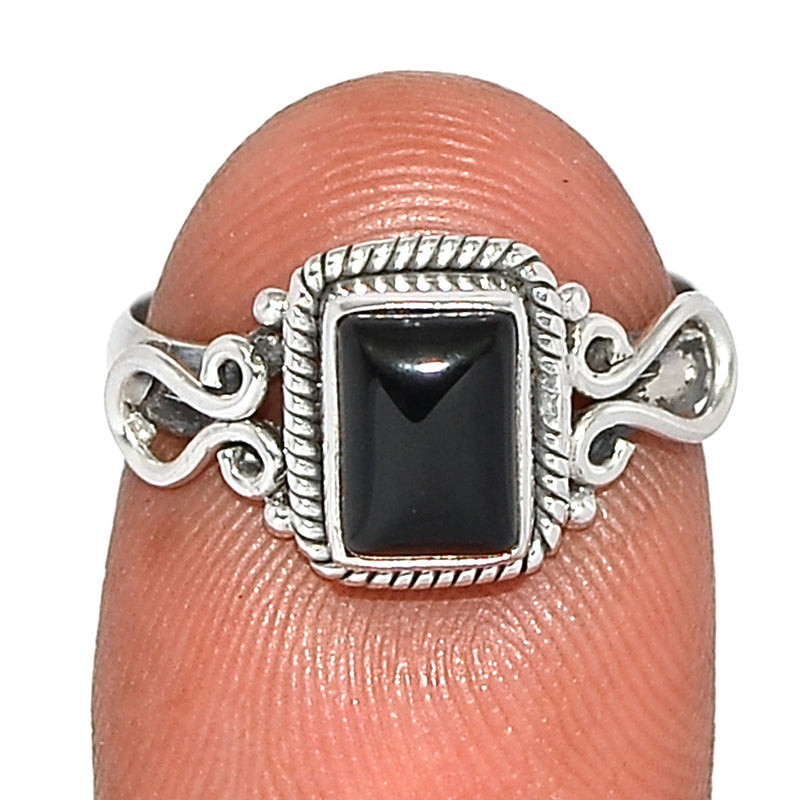 Small Filigree - Black Onyx Ring - BOXR2953